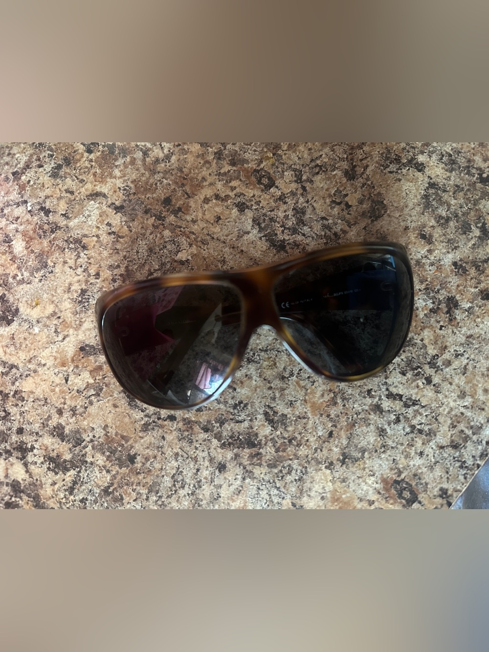 Valentino Cheetah Print Curved Embossed Sunglasses Case